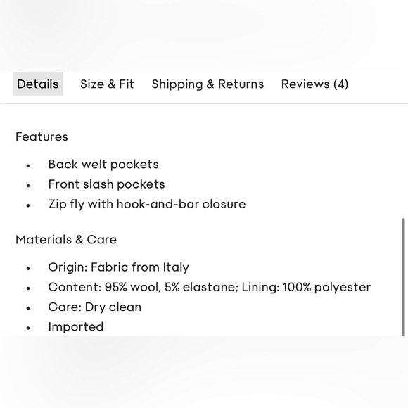 NWT Aritzia Babaton Spotlight Cargo Pant City Wool in Black Size 6 - Picture 11 of 14